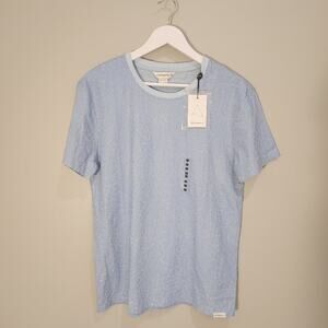 Eleven Paris Crackle Coated Men's Light Blue T-Shirt - Size M